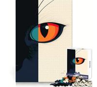 Puzzle da 1000 pezzi con primo piano dell'occhio di gatto per adolescenti, ideale per ricordare, rilassarsi e godersi il tempo libero, con incastri a pressione Regalo perfetto (38x26cm)