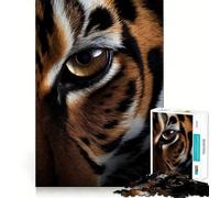 Puzzle da 1000 pezzi con primo piano dell'occhio di una tigre, ideale per adulti e ragazzi, un passatempo rilassante Decorazione murale con bordi precisi 38x52cm