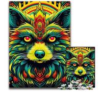 Puzzle da 1000 pezzi con procione verde per adulti, ideale per gli innamorati, perfetto regalo di Natale, Capodanno, San Valentino, 50x75CM/19,68x29,52 pollici.