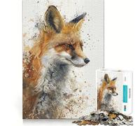 Puzzle da 1000 pezzi con profilo di volpe rustica per adulti, ideale per rafforzare la memoria, calmare la mente, offrire un'esperienza di qualità e una piacevole sorpresa (50x75cm)