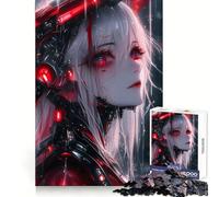 Puzzle da 1000 pezzi con protagonista una ragazza anime bianca e rossa, ideale per adolescenti Un'attività stimolante per la mente, con bordi ben definiti Un regalo speciale (38x52cm)