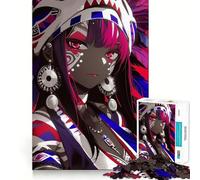 Puzzle da 1000 pezzi con protagonista una ragazza guerriera anime,un gioco che stimola la concentrazione e richiede abilità di taglio Un hobby affascinante per i momenti di svago (50x75cm)