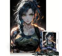 Puzzle da 1000 pezzi con protagonista una soldatessa anime, ideale per adolescenti, per stimolare la concentrazione, un passatempo rilassante e perfetto come regalo di Natale (50x75cm)