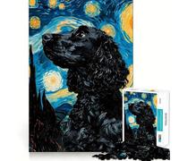 Puzzle da 1000 pezzi con protagonisti due Cocker Spaniel adolescenti stellati un gioco di logica stimolante per il tempo libero e il divertimento con bordi trasparenti e un'opera d'arte da collezione