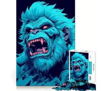Puzzle da 1000 pezzi con pupazzo di neve e primate selvaggio,gioco di memoria,superficie liscia e senza sbavature,sfida divertente per il tempo libero (38x52cm)