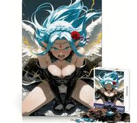 Puzzle da 1000 pezzi con ragazza angelo anime arrabbiata, ideale per adolescenti, un gioco stimolante e piacevole per il tempo libero Bordi lisci Regalo di Natale ideale (50x75cm)