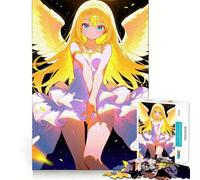 Puzzle da 1000 pezzi con ragazza angelo anime dalle ali dorate,ideale per adolescenti,gioco di memoria e logica,perfetto per i viaggi,ideale come regalo (38x26cm)