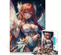 Puzzle da 1000 pezzi con ragazza anime angelica per adolescenti,gioco di concentrazione mentale,bordi lisci e tagliati con precisione,ideale come regalo di Natale (50x75cm)
