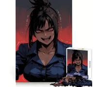 Puzzle da 1000 pezzi con ragazza anime arrabbiata, ideale per adulti, ideale come regalo Allenamento mentale, relax, bordi ben definiti, regalo allegro (38x52cm)