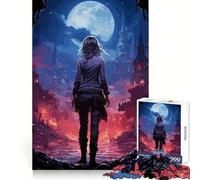 Puzzle da 1000 pezzi con ragazza anime cacciatrice di vampiri per adolescenti, ideale per allenamento intelligente, relax e svago, con taglio perfetto e un regalo adorabile (50x75cm)
