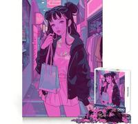 Puzzle da 1000 pezzi con ragazza anime che fa shopping, ideale per sviluppare la destrezza mentale, un'attività delicata e coinvolgente, con incastri perfetti e un regalo perfetto (38x26cm)