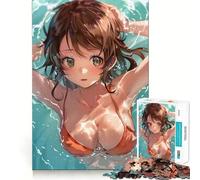 Puzzle da 1000 pezzi con ragazza anime che nuota,ideale per adolescenti Divertimento con lo sviluppo della mente,pezzi di dimensioni uniformi e precisi,attività rilassante di gruppo al chiuso