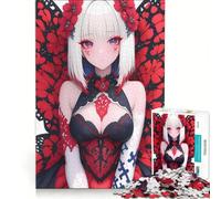 Puzzle da 1000 pezzi con ragazza anime con ali di farfalla, decorazione da parete, stimolante da completare, ideale per rafforzare l'amore tra le coppie 38x52cm