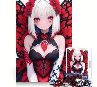 Puzzle da 1000 pezzi con ragazza anime con ali di farfalla, ideale per adolescenti Sviluppa le capacità cognitive, è un divertimento senza stress e presenta tagli precisi Un regalo speciale (38x26cm)