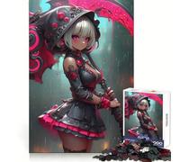 Puzzle da 1000 pezzi con ragazza anime con falce,ideale per adolescenti appassionate di videogiochi Un'occasione per sviluppare le proprie capacità di ragionamento,per un divertimento senza pensieri