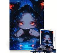 Puzzle da 1000 pezzi con ragazza anime con orecchie da gatto, ideale per adolescenti Migliora la memoria, è un'attività rilassante, tagliata al laser e rappresenta un regalo premuroso (50x75cm)