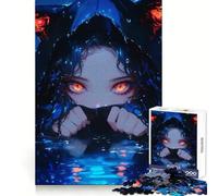 Puzzle da 1000 pezzi con ragazza anime con orecchie da gatto, ideale per adolescenti Migliora la memoria, è un'attività rilassante, tagliata al laser e rappresenta un regalo premuroso (38x26cm)