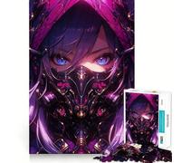 Puzzle da 1000 pezzi con ragazza anime cybergoth demone,gioco cognitivo divertente,taglio di alta precisione, alleviare lo stress (38x26cm)