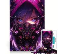 Puzzle da 1000 pezzi con ragazza anime cybergoth demone per adolescenti,divertente attività di memoria,connessione pulita e senza soluzione di continuità,rilassante attività di gruppo al chiuso