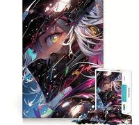 Puzzle da 1000 pezzi con ragazza anime cyberpunk Rider per adolescenti, ideale per sviluppare la memoria, facile da realizzare, con bordi puliti, a sorpresa per Natale (38x26cm)