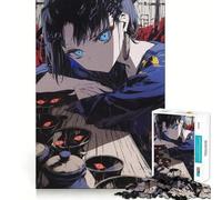 Puzzle da 1000 pezzi con ragazza anime dagli occhi azzurri,ideale per adolescenti,stimolante per la mente Incastri precisi,senza spazi vuoti Attività rilassante di gruppo al chiuso (38x52cm)