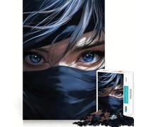 Puzzle da 1000 pezzi con ragazza anime dagli occhi azzurri per adolescenti,divertente per stimolare la mente,con pezzi di dimensioni uniformi e precisi,ideale per attività di gruppo rilassanti