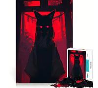 Puzzle da 1000 pezzi con ragazza anime dagli occhi rossi per adolescenti ideale per stimolare la memoria e creare un'atmosfera serena con taglio di alta qualità perfetto come regalo di compleanno