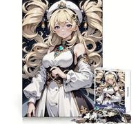 Puzzle da 1000 pezzi con ragazza anime dai capelli biondi, ideale per adolescenti Sviluppa le capacità cognitive, è un divertimento senza stress e richiede tagli precisi Regalo speciale (38x52cm)