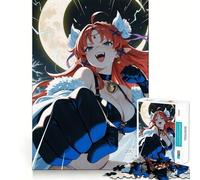 Puzzle da 1000 pezzi con ragazza anime dai capelli rossi e zanne,taglio preciso,gioco stimolante per la mente,divertimento per il tempo libero,regalo di Natale (38x52cm)