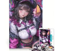 Puzzle da 1000 pezzi con ragazza anime dalle ali, gioco educativo, rilassante e stimolante per la mente, ideale come decorazione da scrivania 38x26cm