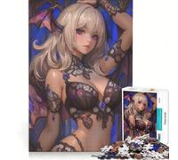 Puzzle da 1000 pezzi con ragazza anime dalle ali Gioco educativo, rilassante e stimolante per la mente, ideale come decorazione da scrivania 38x52cm