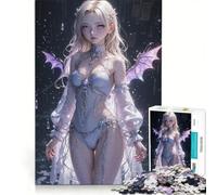 Puzzle da 1000 pezzi con ragazza anime dalle ali, gioco rompicapo, sfida impegnativa, ideale come regalo per tutta la famiglia 50x75cm