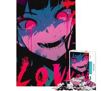 Puzzle da 1000 pezzi con ragazza anime dalle lacrime di sangue sfida per l'intelligenza giocattolo avvincente gioco impossibile antistress idee regalo (dimensioni 38x26cm)