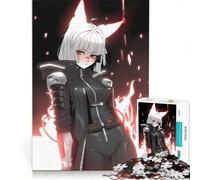 Puzzle da 1000 pezzi con ragazza anime dalle orecchie da volpe, gioco educativo, rilassante e stimolante per la mente, ideale come decorazione da scrivania 50x75cm