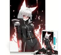 Puzzle da 1000 pezzi con ragazza anime dalle orecchie di volpe,gioco creativo per lo sviluppo delle capacità,pezzi ben saldi e resistenti,attività per rafforzare il legame con i propri cari (38x26cm)