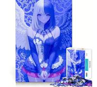 Puzzle da 1000 pezzi con ragazza anime demone e angelo per adulti,gioco di memoria divertente,taglio esperto,attività rilassante di gruppo al chiuso (38x52cm)