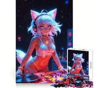 Puzzle da 1000 pezzi con ragazza anime DJ Fox in bikini per adolescenti, stimola la logica, rilassa la mente, divertente e sicuro da assemblare, (38x52cm)