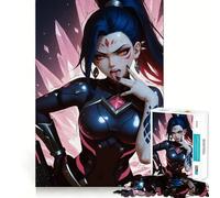 Puzzle da 1000 pezzi con ragazza anime e abito cyberpunk per adolescenti,gioco stimolante per la mente,incastro perfetto senza spazi vuoti,rilassante attività di gruppo al chiuso (38x26cm)