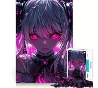 Puzzle da 1000 pezzi con ragazza anime e catene per adolescenti,ideale per stimolare la mente,creare attività creative di taglio di alta precisione e rilassanti (38x26cm)