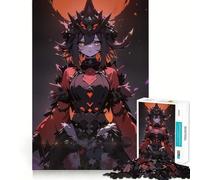 Puzzle da 1000 pezzi con ragazza anime e corona,gioco di concentrazione mentale,taglio di precisione,bordi lisci,gioco significativo per costruire connessioni (38x26cm)