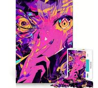 Puzzle da 1000 pezzi con ragazza anime e design astratto per adolescenti,divertente da giocare,ad incastro perfetto,senza spazi vuoti,ideale per il divertimento in famiglia (38x52cm)