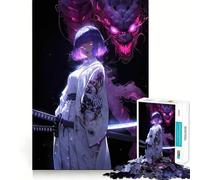 Puzzle da 1000 pezzi con ragazza anime e drago per adolescenti,divertente attività di gruppo al chiuso con pezzi di dimensioni uniformi e rilassanti (50x75cm)