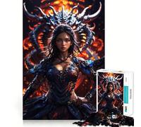 Puzzle da 1000 pezzi con ragazza anime e drago per adolescenti,stimolante per la mente,divertimento senza spazi vuoti,incastro perfetto,piacevole svago per rilassarsi in casa (38x52cm)