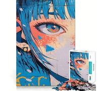 Puzzle da 1000 pezzi con ragazza anime e graffiti,ideale per stimolare la concentrazione,con taglio laser per un incastro perfetto e un'attività divertente da fare insieme ai propri cari (50x75cm)