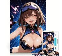 Puzzle da 1000 pezzi con ragazza anime e mano cibernetica,gioco di concentrazione mentale senza spazi vuoti,design a incastro preciso,sfida interattiva per il cervello per la casa (38x26cm)