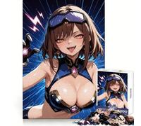 Puzzle da 1000 pezzi con ragazza anime e mano cibernetica per adolescenti, ideale per stimolare la memoria e il tempo libero, con incastri precisi, perfetto come regalo stagionale (38x52cm)