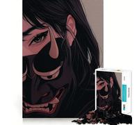 Puzzle da 1000 pezzi con ragazza anime e maschera Oni Divertimento assicurato,taglio laser per un incastro perfetto Attività ideale per rafforzare i legami affettivi (38x52cm)