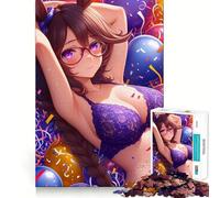 Puzzle da 1000 pezzi con ragazza anime e palloncini per adolescenti,divertente attività di memoria,connessione pulita e senza soluzione di continuità,rilassante attività di gruppo al chiuso (38x26cm)