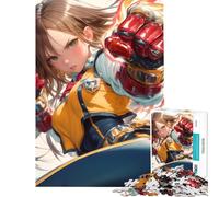 Puzzle da 1000 pezzi con ragazza anime e pugno di fuoco sfida impegnativa da completare gioco educativo impossibile per ragazzi dai 14 anni in su (38x26cm)