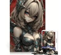 Puzzle da 1000 pezzi con ragazza anime guerriera, ideale per adolescenti, per stimolare la memoria e il tempo libero Taglio di qualità, elegante, regalo di Natale (50x75cm)